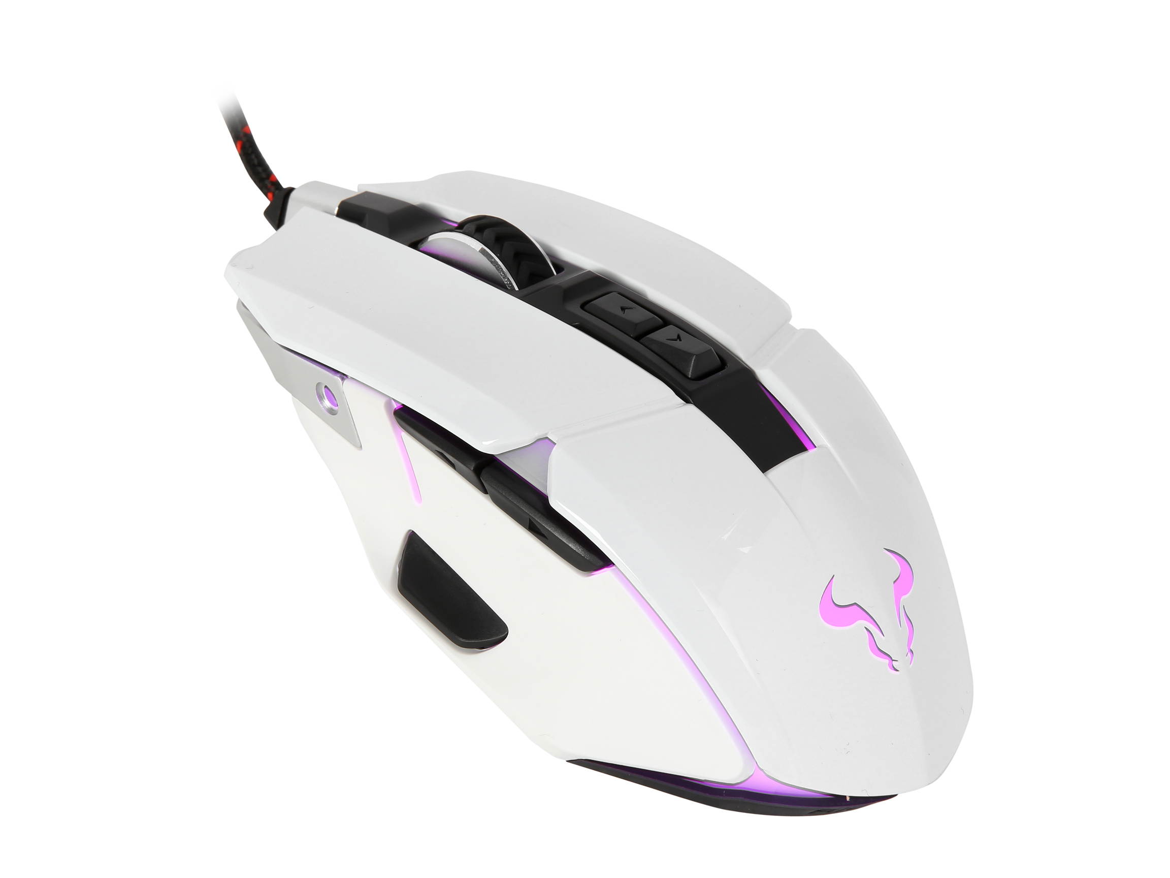 RIOTORO AUROX FPS Gaming Mouse with RGB Multicolor Lighting, (BLACK) 8 Programmable Buttons, 10,000 dpi Optical Sensor, On-the-fly DPI Shifting, Adjustable DPI Sniper Button