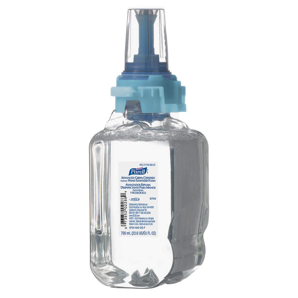 Purell 870504CT Advanced Instant Hand Sanitizer Foam, ADX-7, 700 ml Refill, 4/Carton, 1 Carton