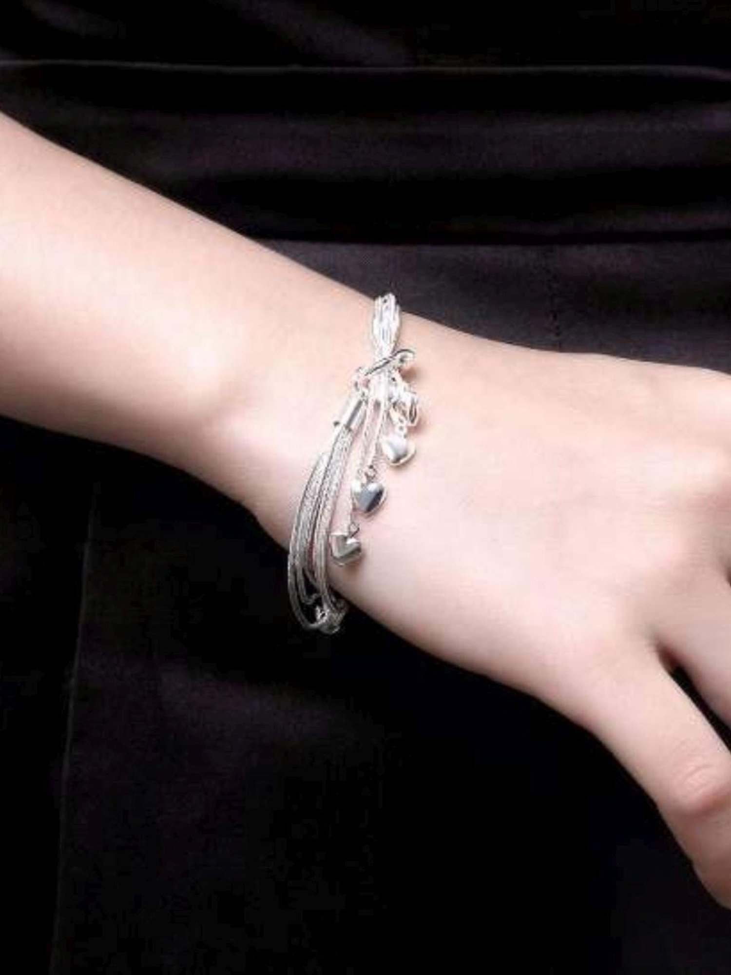 YouBella Stylish Latest Design Jewellery Silver-Plated Charms Bracelet