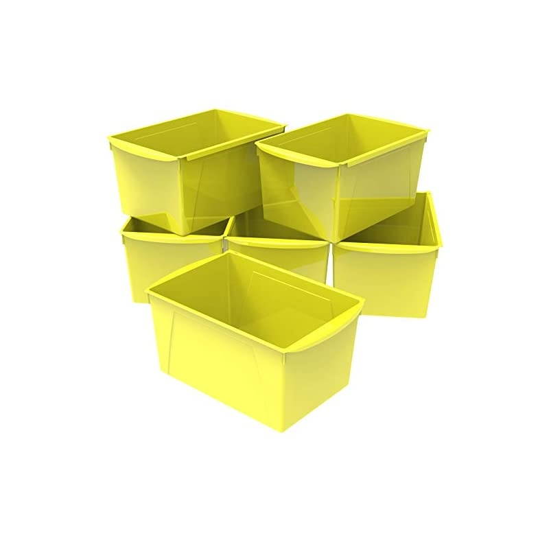 Extra Large Book Bin, 14.5 x 9.2 x 7 Inches, Yellow, Case of 6 (71132U06C)