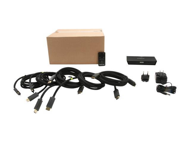 IOGEAR GHDSW4KIT 4-Port HD Audio/Video Switch with Remote and Cables