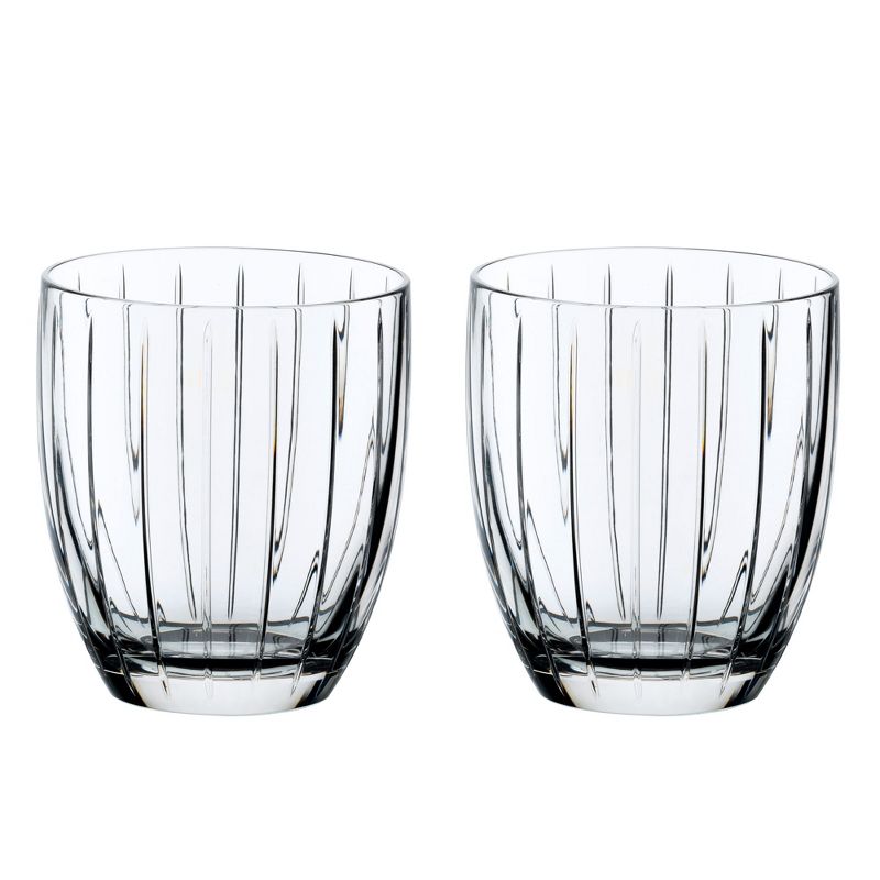 Riedel Sunshine Collection Crystal Whiskey Tumbler Glass and Heart to Heart Crystal Dishwasher Safe Cabernet Red Wine Glass, Set of 4