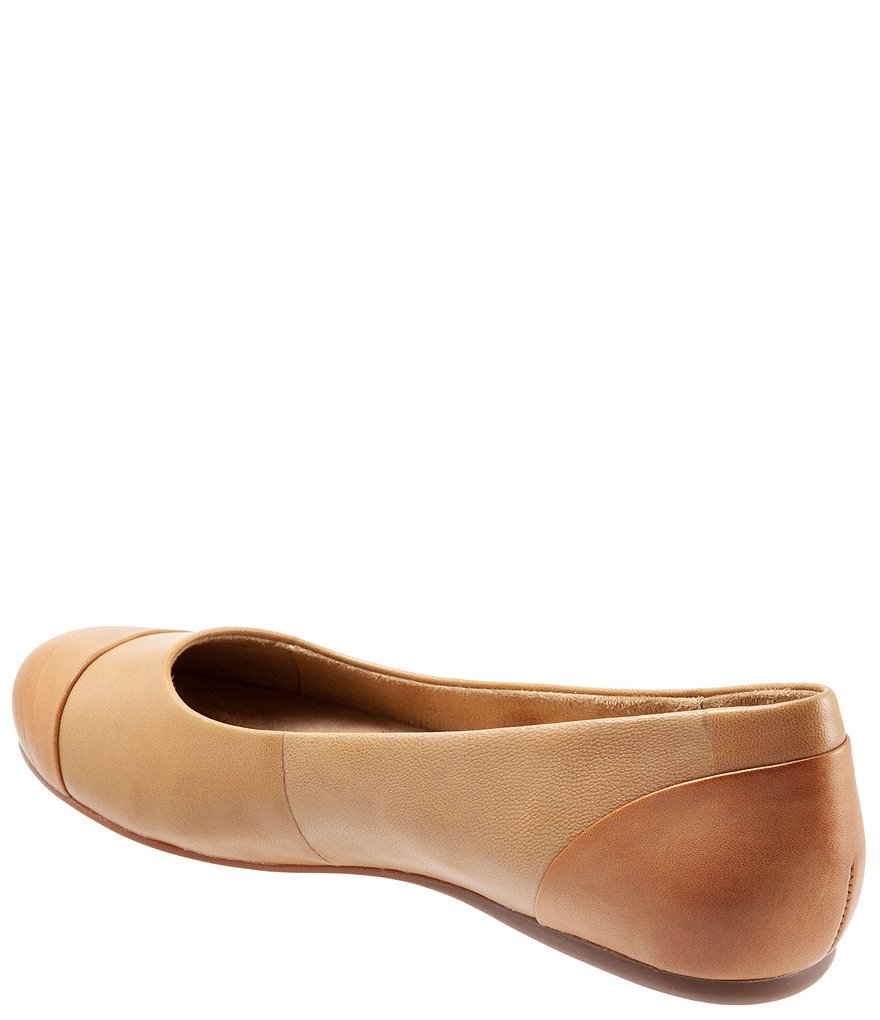 SoftWalk Sonoma Suede & Leather Cap Toe Ballet Flats