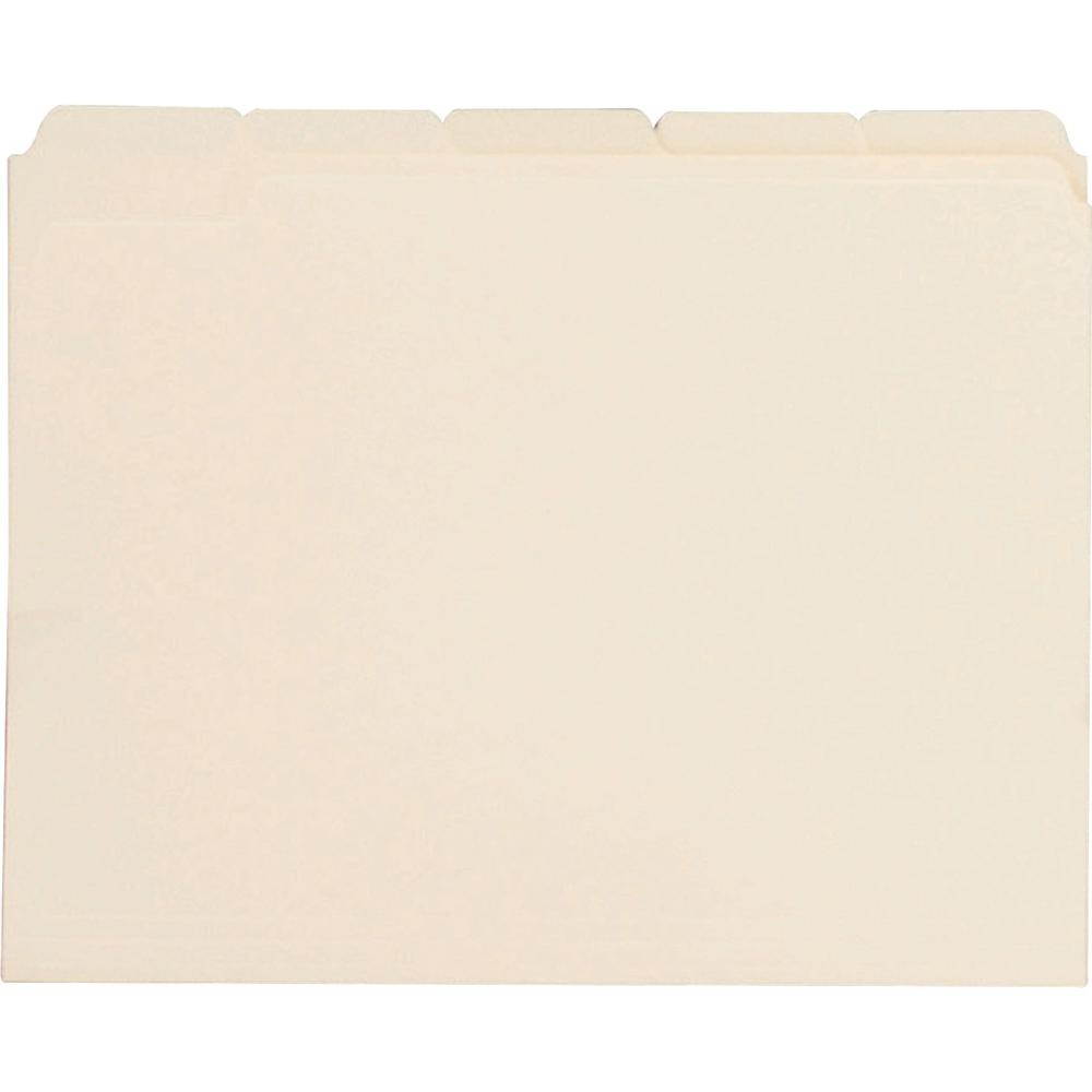 Business Source File Folder 1/5-Cut Tab 3/4" Exp. 11 Pt. Ltr 100/BX Manila 43567