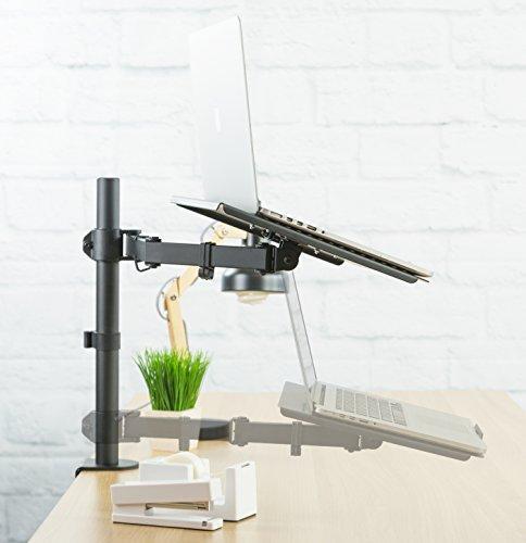 VIVO Single Laptop / Notebook Desk Mount / Stand Fully Adjustable Extension with Clamp (STAND-V001L)