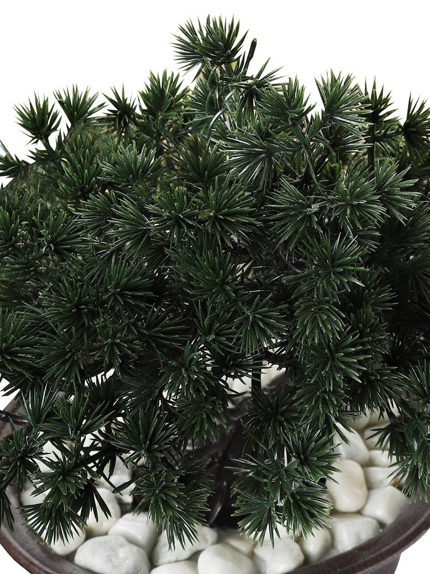 Foliyaj Multicolor Plastic Artificial Bent Bonsai Tree with Pot