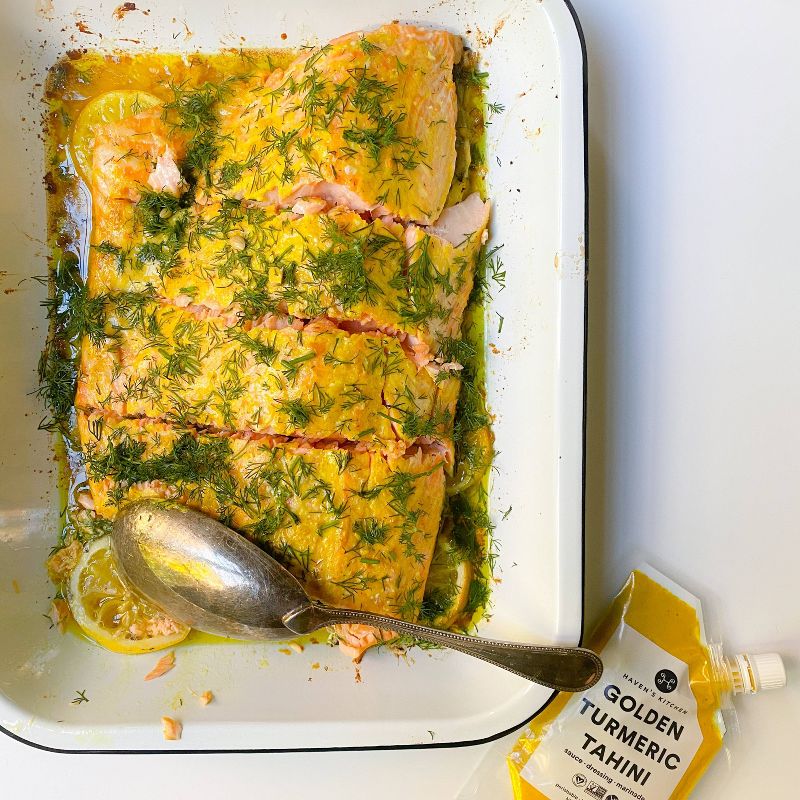 Haven's Kitchen Golden Turmeric Tahini Sauce, Marinade & Dressing - 5oz