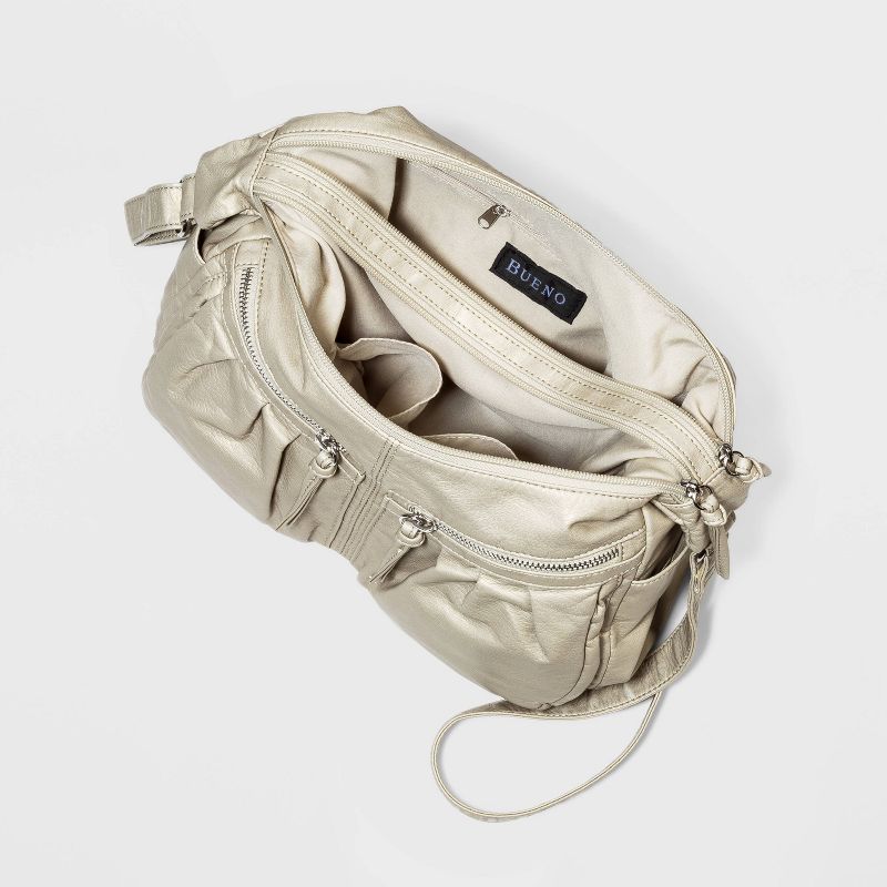 Bueno Zip Closure Crossbody Bag - Off White