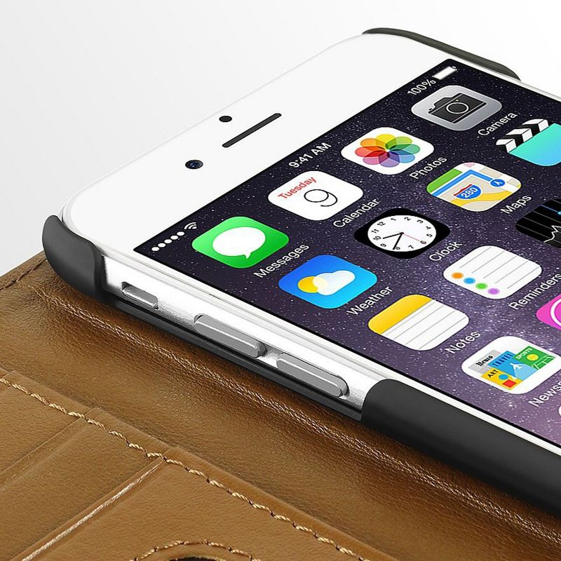 Cobble Pro For iPhone 6 6s 4.7" Handcrafted Genuine Leather Wallet Case with Stand and ID Credit Card Slots Holder - Brown (Ultra Slim Fit)