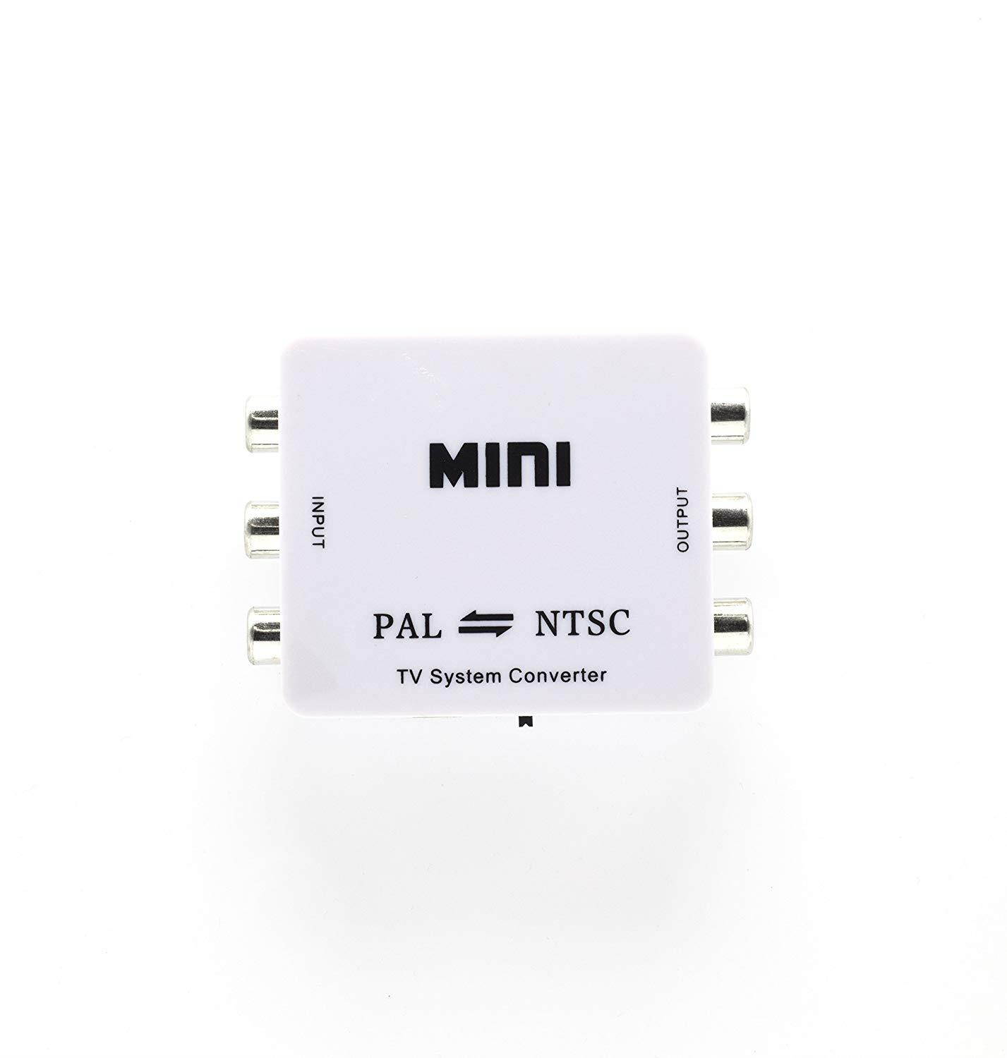 the cimple co  ntsc to pal converter kit | tv converter from pal to ntsc | bidirectional tv system converter adapter with two rca cables  white  does not convert actual dvd or vhs, only output