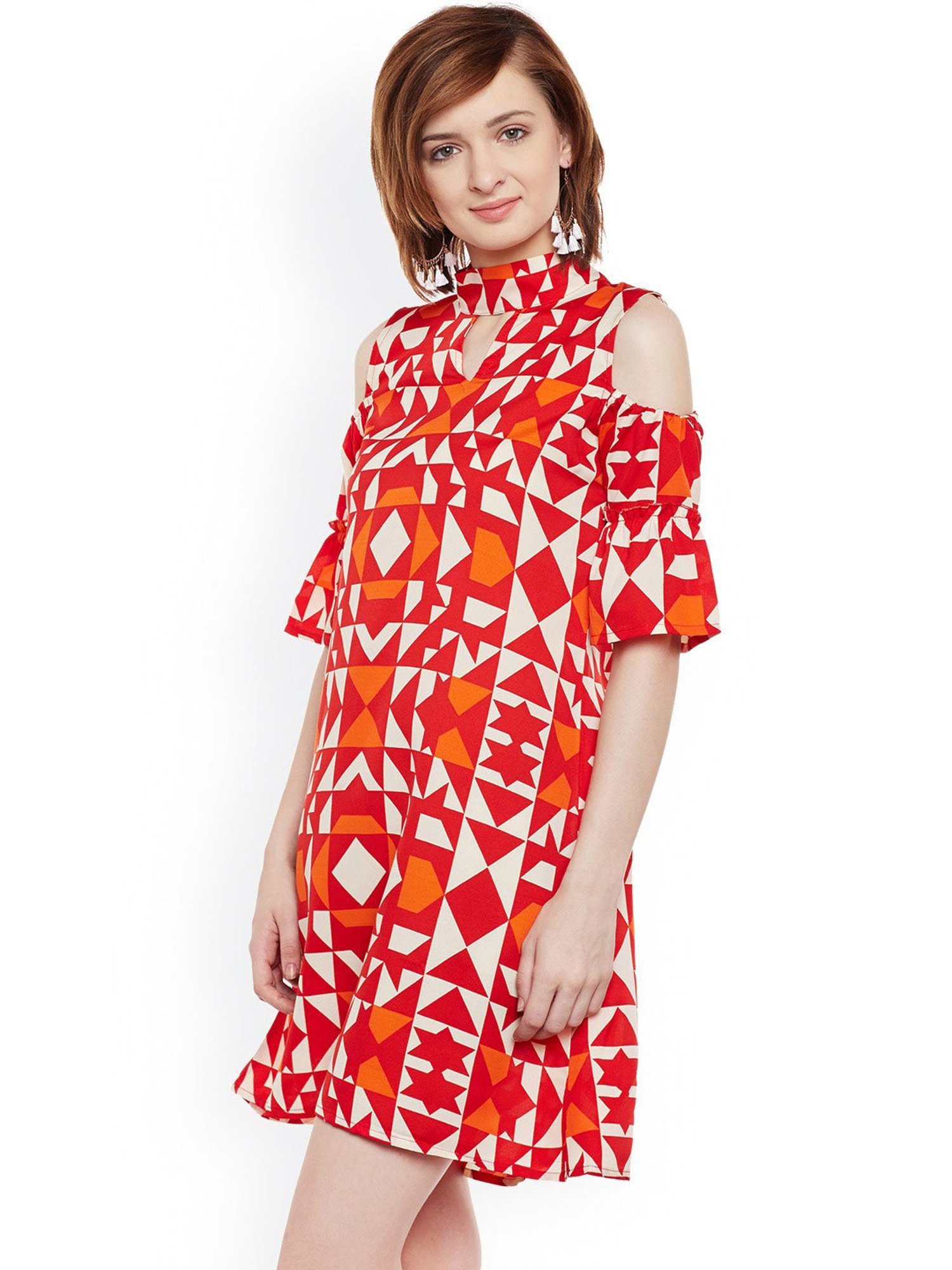 Belle Fille Red Printed Dress
