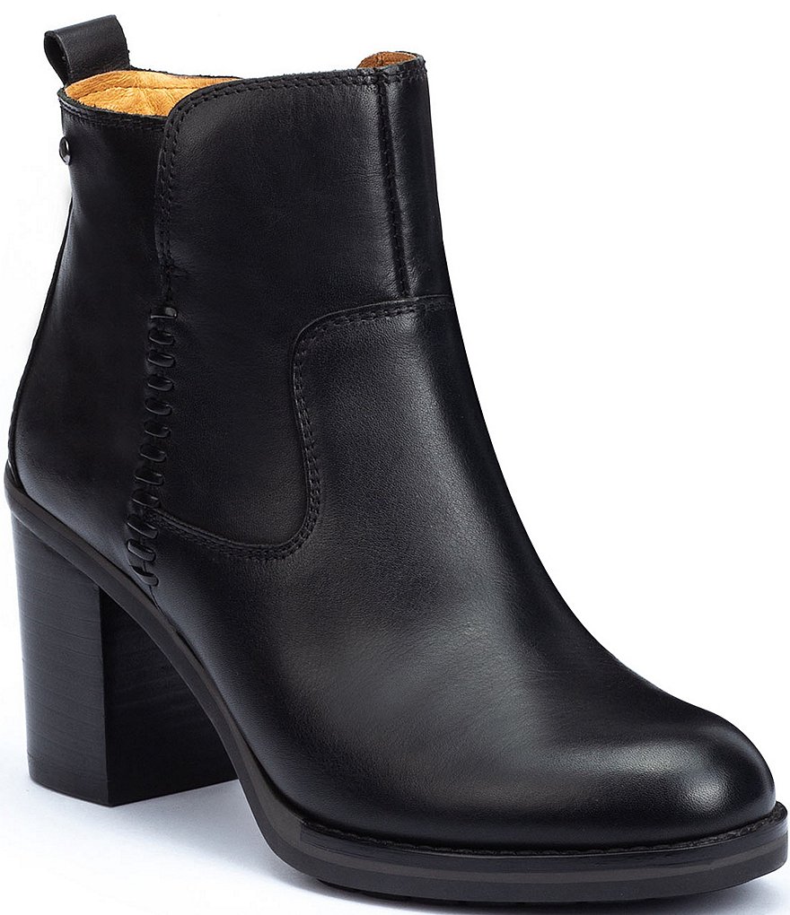 Pikolinos Pompeya W9T Leather Block Heel Booties