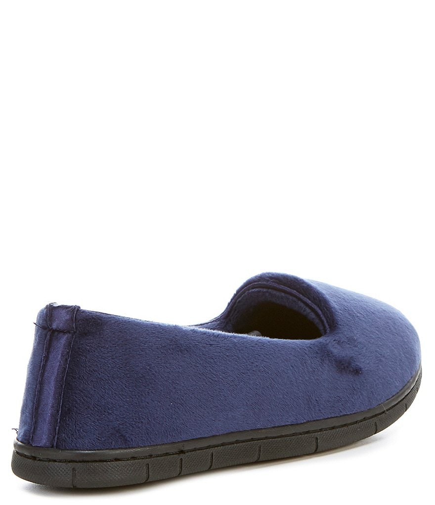 Cabernet Microfiber Velour Moccasin Slippers