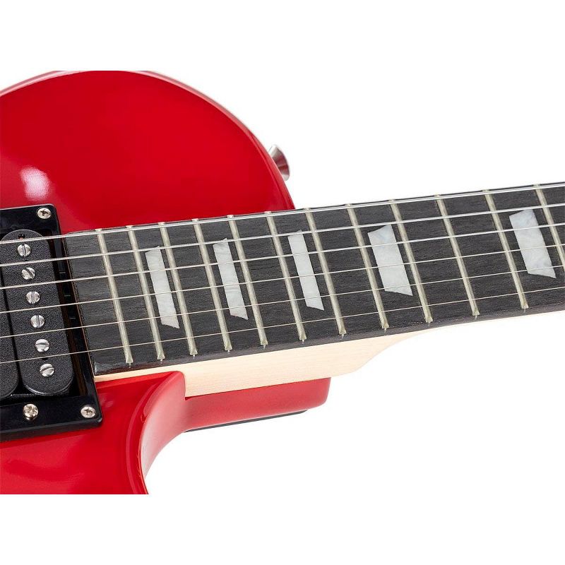 Monoprice 66 Classic V2 Cherry Electric Guitar with Gig Bag, Right, 6 Strings, Poplar Body, HH Pickups - Indio Series