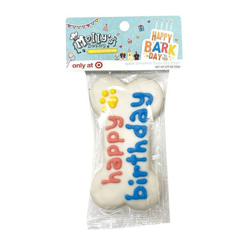 Molly's Barkery Birthday Cookie Dry Dog Treats - 2.19oz
