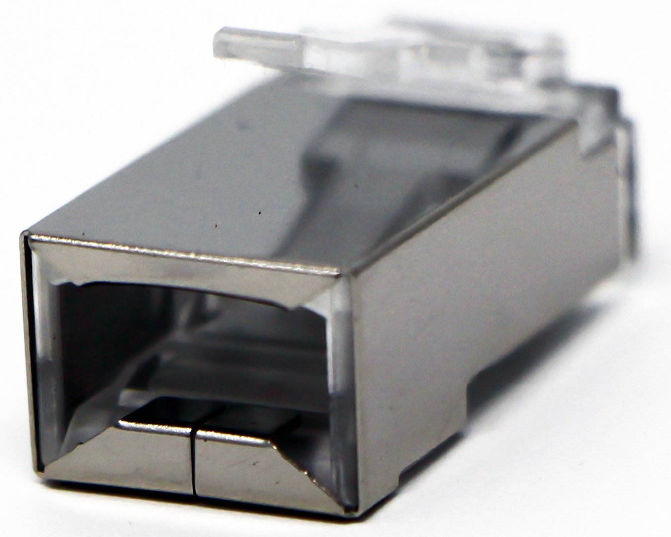 Shielded RJ45 CAT5 CAT5E Crimp Connector - Tupavco TP806 - (100 Pack Bag) 8P8C STP Ethernet Network Cable Plug Crimp Jack