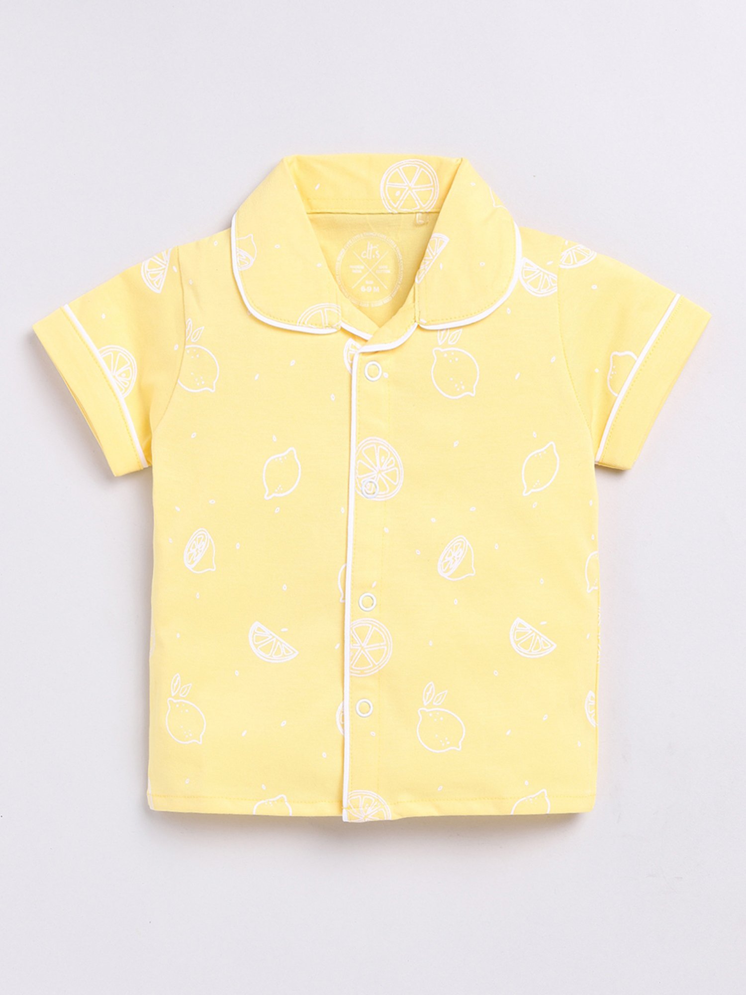 Clt.s Boys Yellow Printed Shirt with Pants