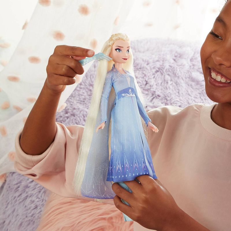 Disney Frozen 2 Sister Styles Elsa Fashion Doll With Extra-Long Hair, Braiding Tool and Hair Clips