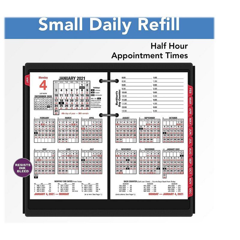 AT-A-GLANCE 2021 7.38 x 4.5 Desk Calendar Refill, White E7125021
