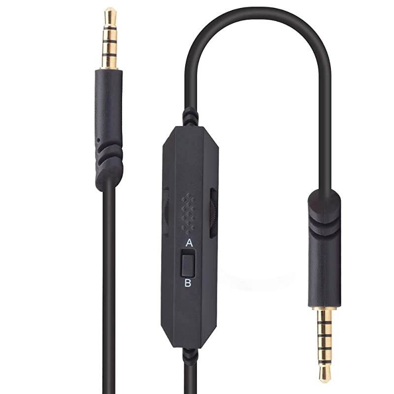 A&B Modes Replacement Astro A10 Cord Inline Mute Astro A40 Cord Aux Cable with Volume Control and Mic Compatible with Astro A10 A40 A30 A50 Headsets to Xbox One PS4 PC Gaming Mobile MixAmp