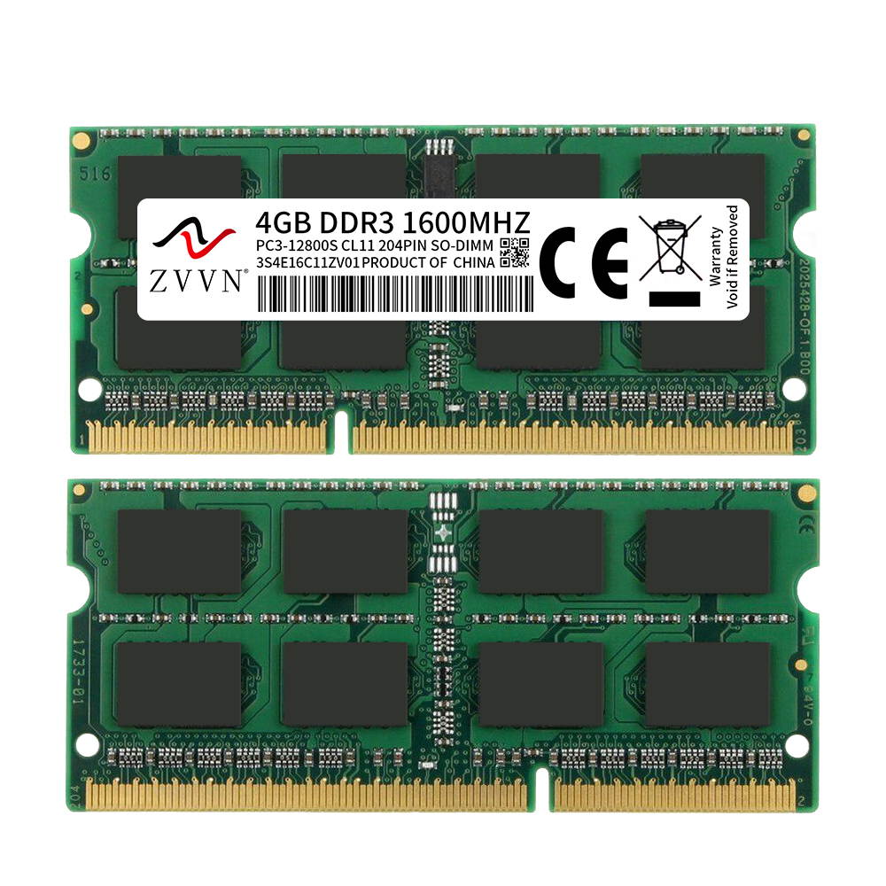 ZVVN 16GB Kit (4x 4GB) 204-Pin DDR3 SO-DIMM DDR3 1600 (PC3 12800) Laptop Notebook Memory Model 3S4E16C11ZV04