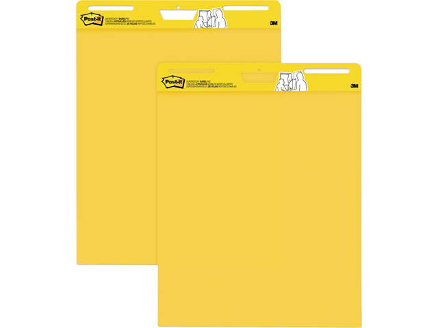 Post-it 559YW2PK Self Stick Easel Pads, 25 x 30, Yellow, 30 Sheets, 2 Pads/Pack