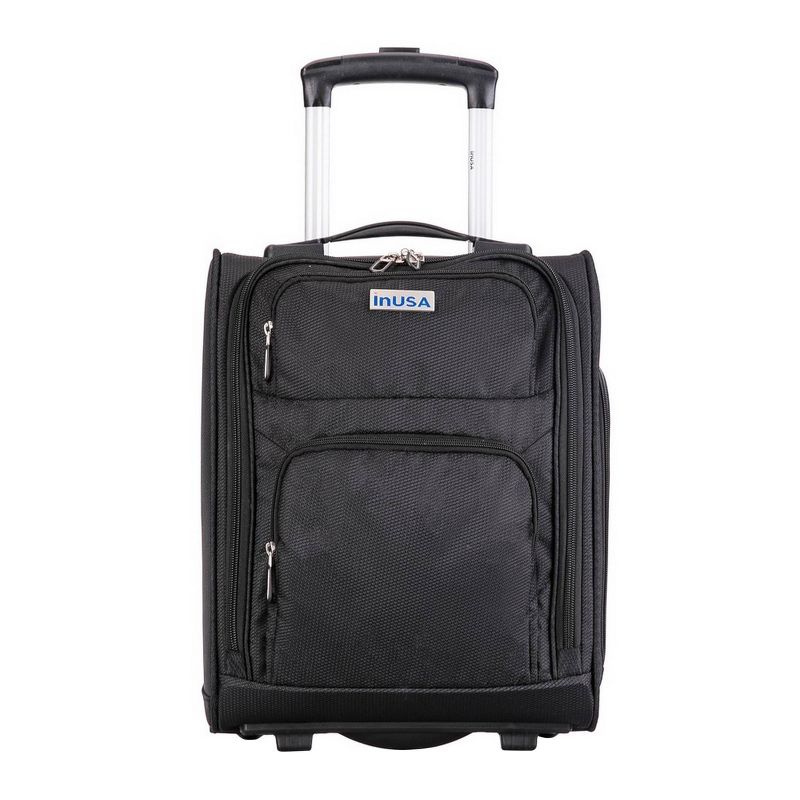 InUSA 15" Wheeled Underseat Ultra-Light Carry On Suitcase- Black