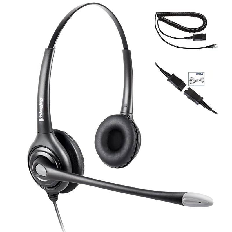 Headset with Microphone and Quick Disconnect Cord Only for Cisco IP Phones 794X 796X 797X 69XX Series and 8811,8841,8851,8861,8941,8945,8961,9951,9971 etc
