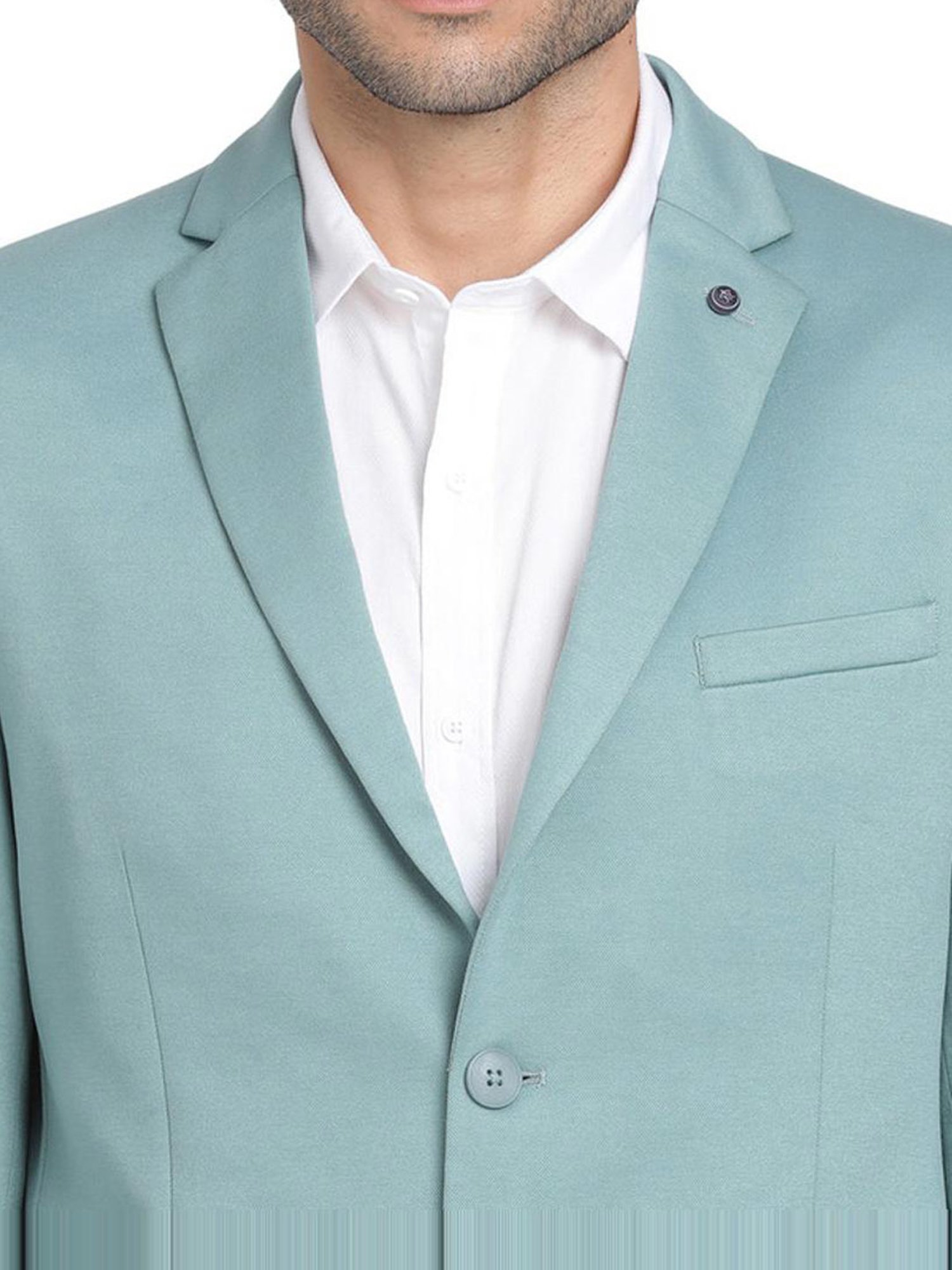 Turtle Green Slim Fit Blazer