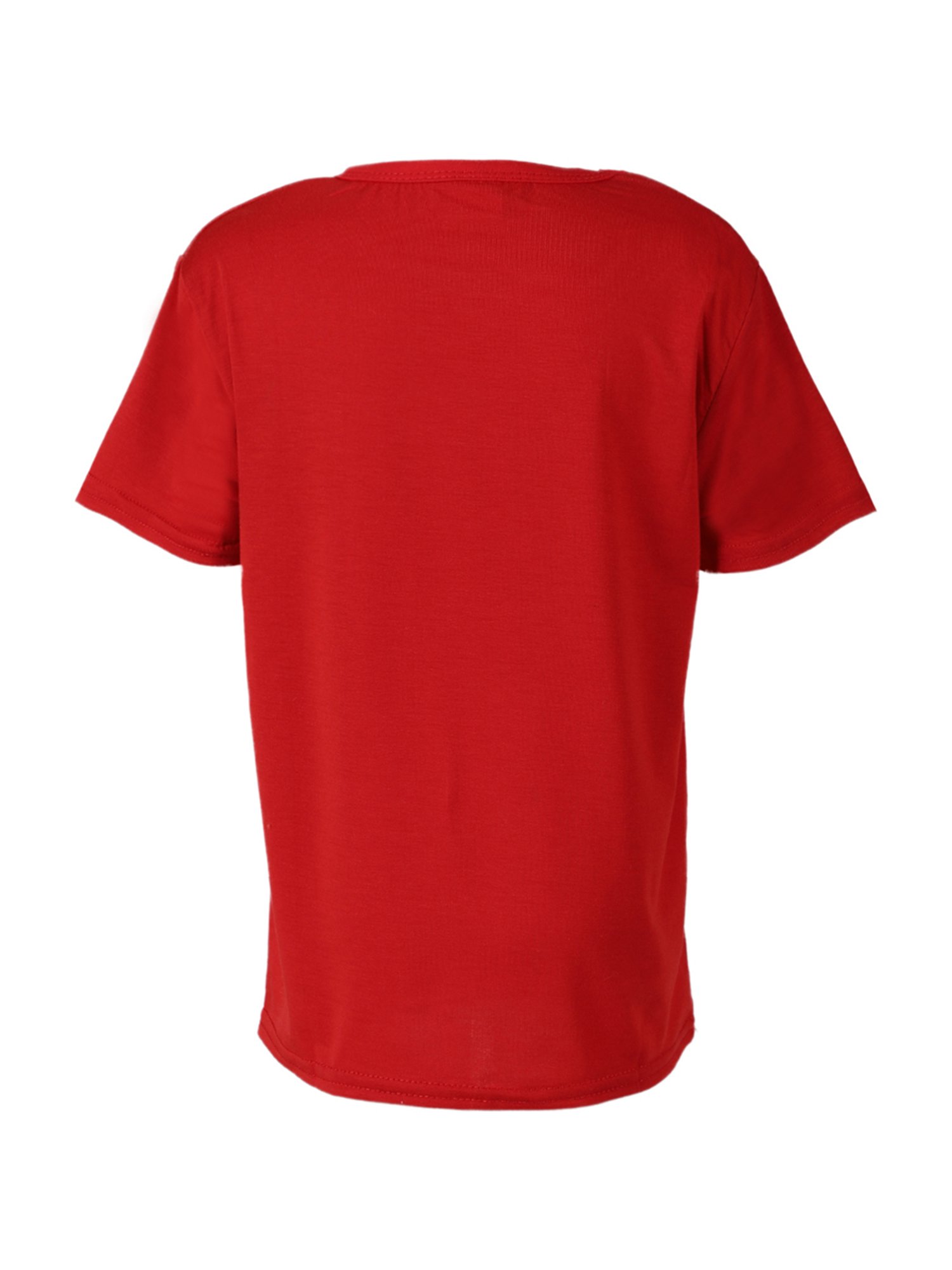 Passion Petals Kids Red Cotton Printed T-Shirt