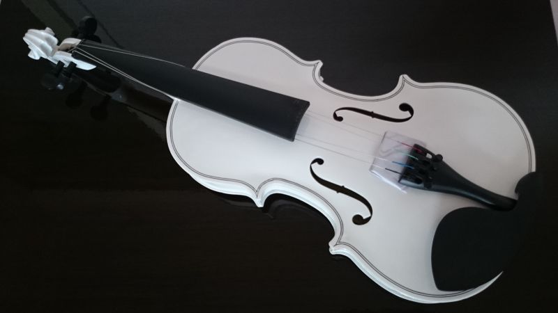 Student Acoustic Violin Full 4/4 Maple Spruce with Case Bow Rosin White Color