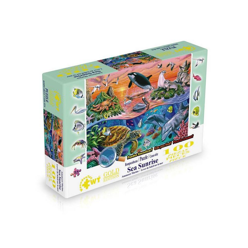 Wuundentoy Gold Edition: Sea Sunrise Kids' Jigsaw Puzzle - 100pc