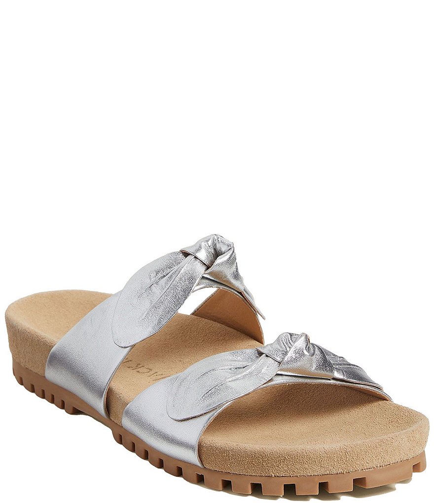 Jack Rogers Rose Double Knot Comfort Leather Lug Sole Sandals