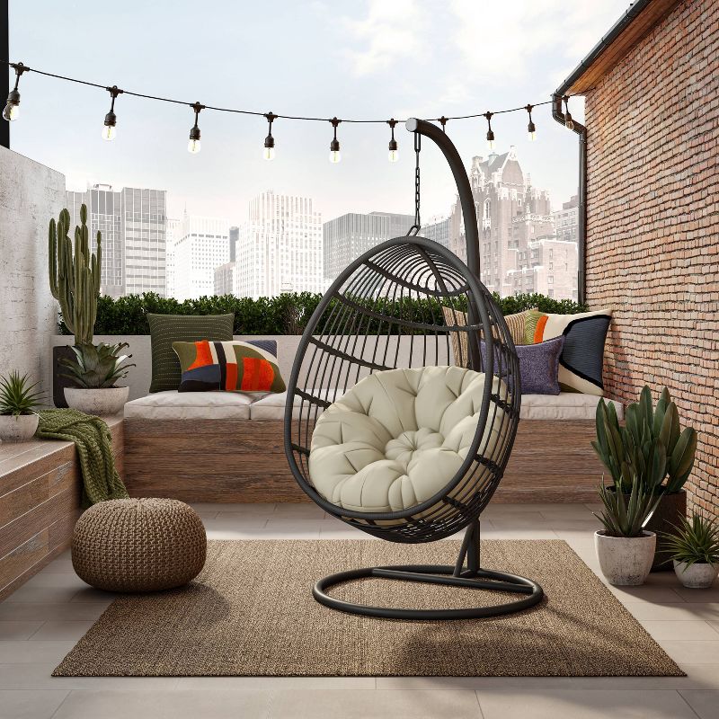 Swing Chair Hammock with Cushion & Stand - TK Classics