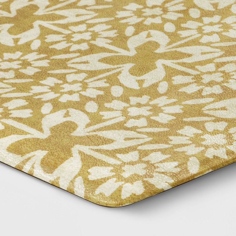 60" x 20" Tile Print Comfort Runner Yellow - Threshold™