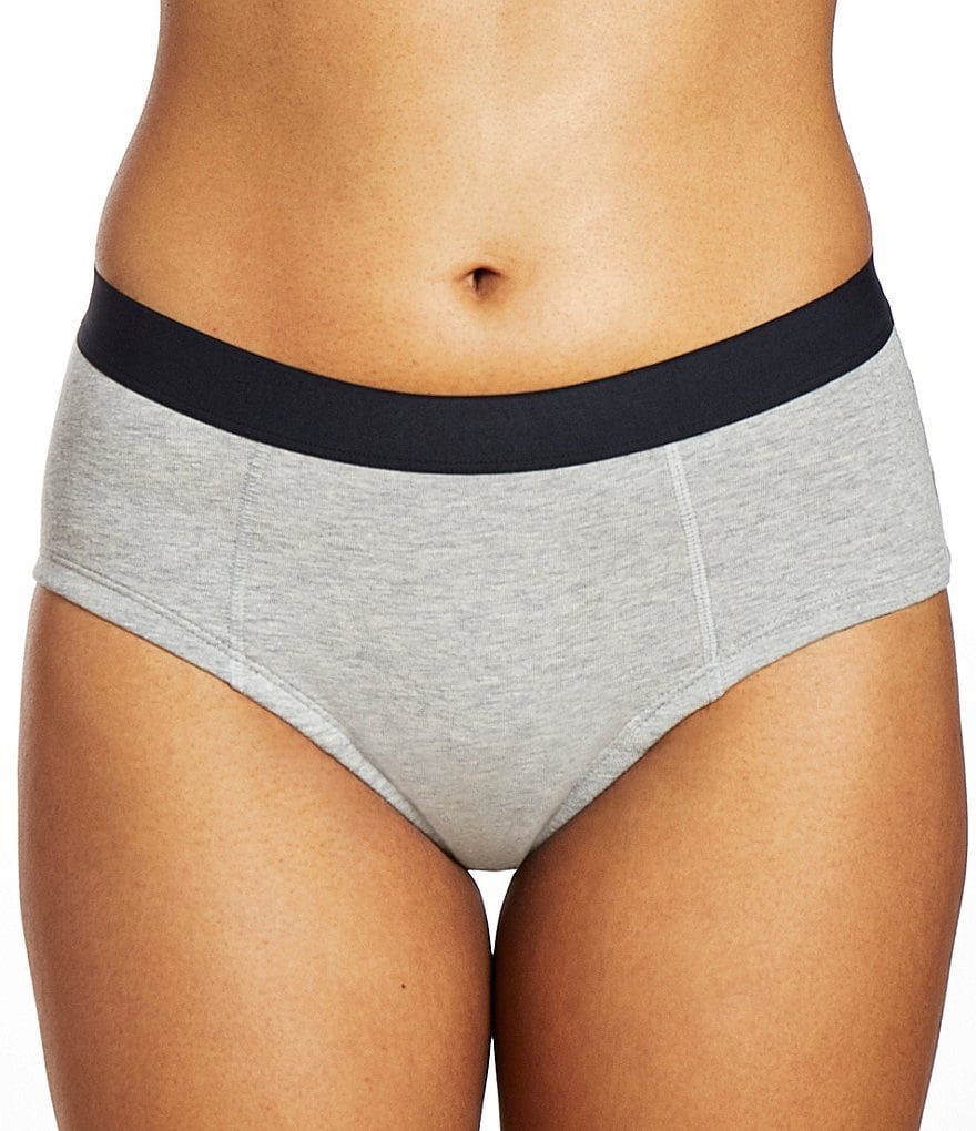 Thinx Super Cotton Absorbent Mid Rise Brief Period Panty