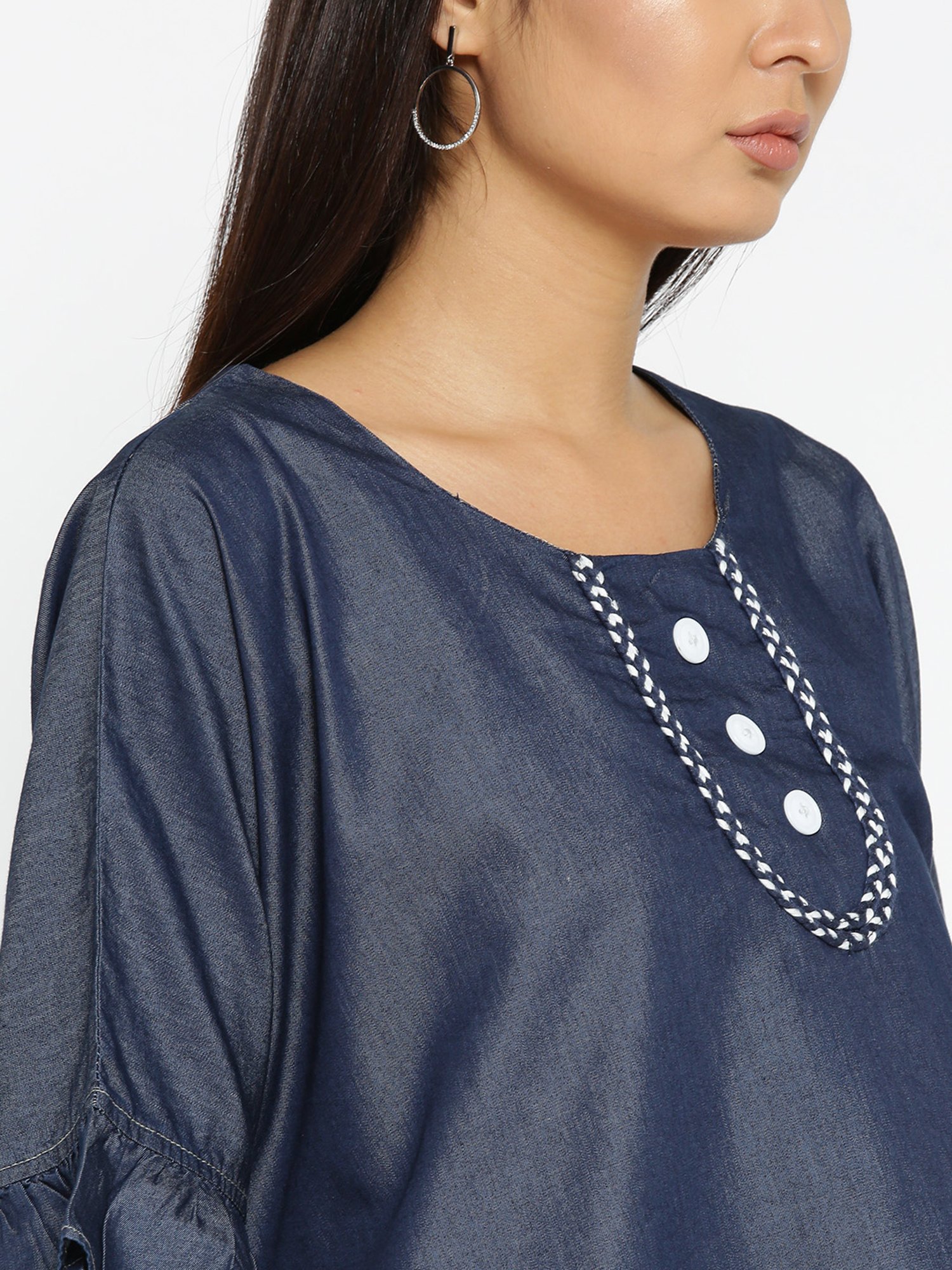 Style Quotient Navy Cotton Top