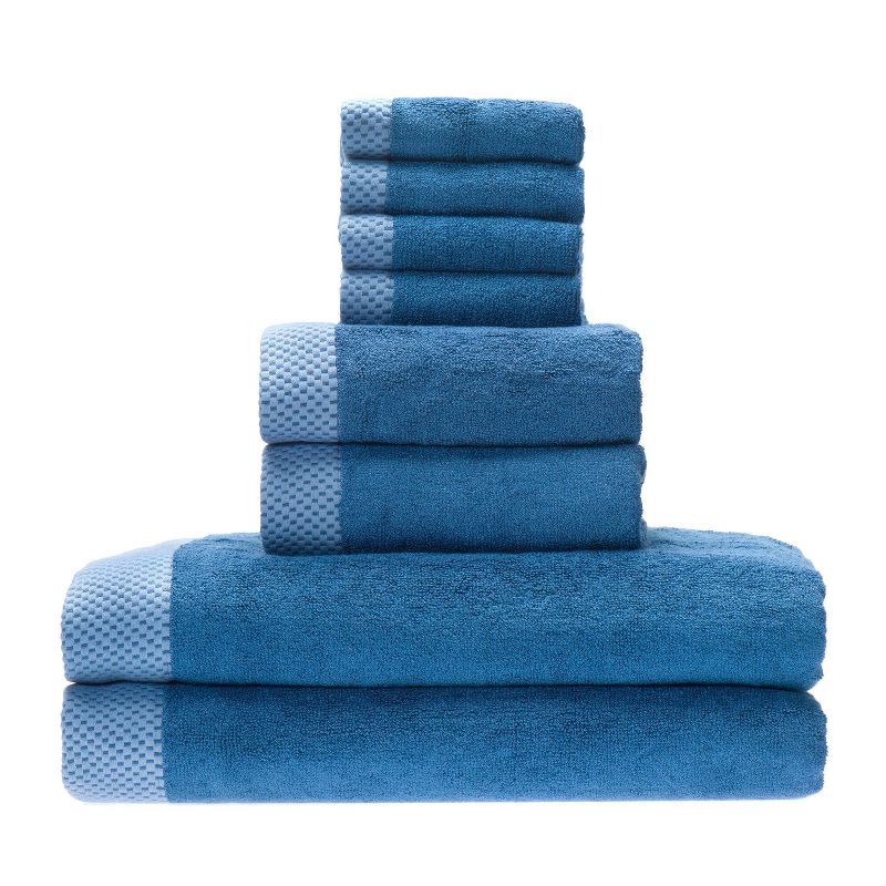 3pc Eco Melange Rayon from Bamboo Cotton Bath Towel Set Charcoal - BedVoyage