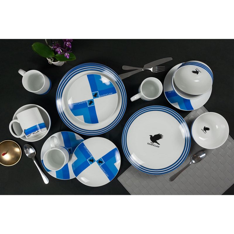 Seven20 Harry Potter Ravenclaw 16-Piece Porcelain Dinnerware Set | Plates, Bowls & Mugs