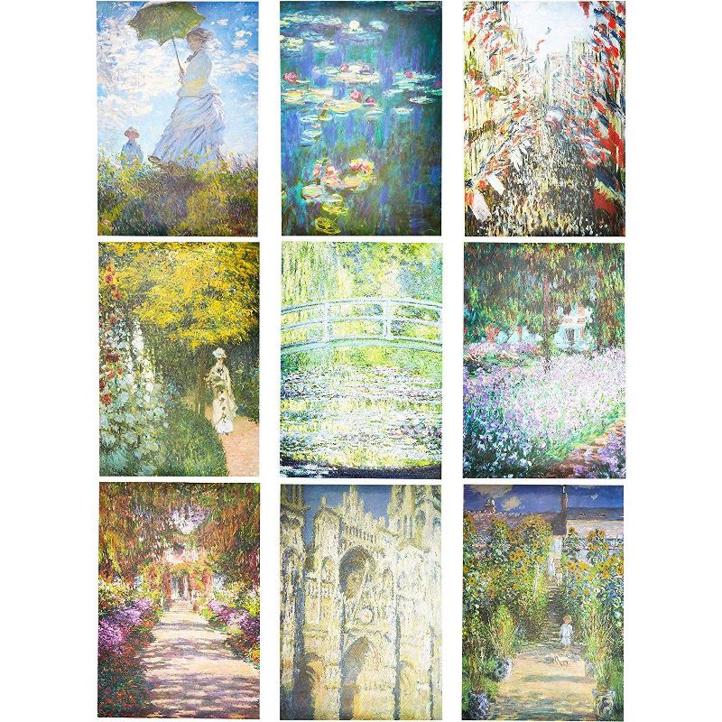 20 Packs Claude Monet Posters Wall Art Print Poster for Home Office Apartment Dorm Wall Decoration, 20 Designs, 13 x 19 inches