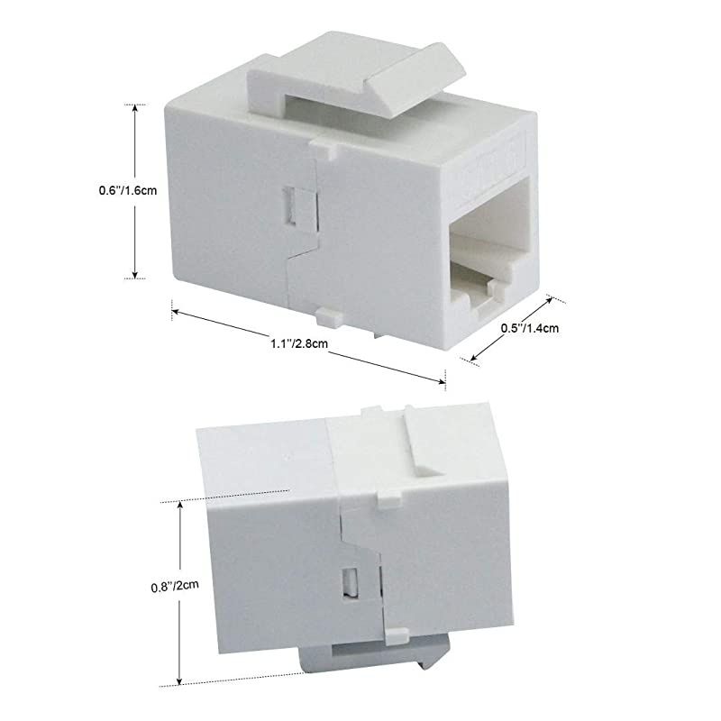 Cat6 Flat LAN Extension Cable Flat LAN Network Connector Dual Purpose LAN Jumper Female to Female Adapter