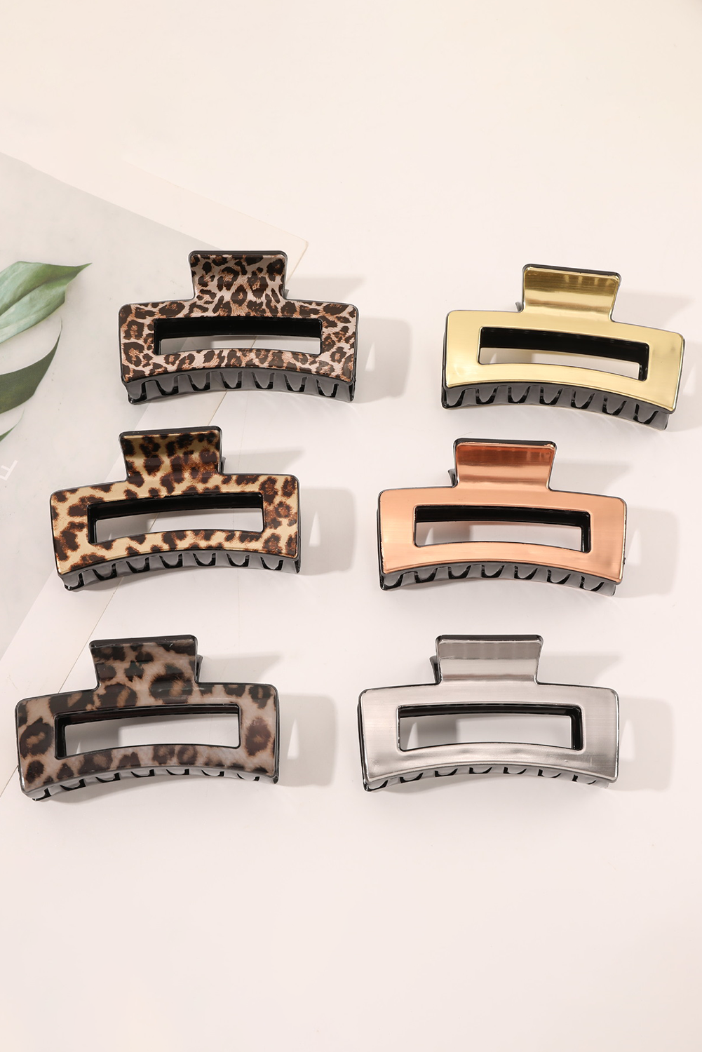 Rosy Flower Hair Claw Clip