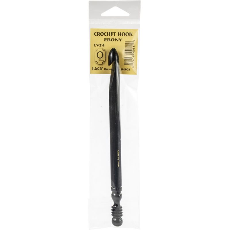 Lacis Ebony Crochet Hook-Size O/11mm