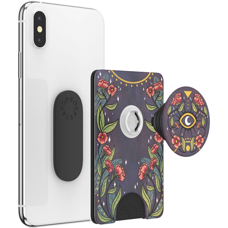 PopSockets PopWallet+ (with PopGrip Cell Phone Grip & Stand) - Floral Bohemian