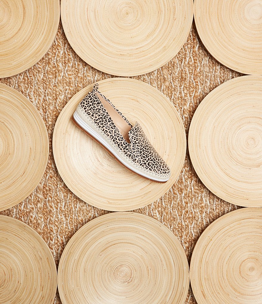 Alex Marie Raanata Leopard Print Espadrille Slip-Ons