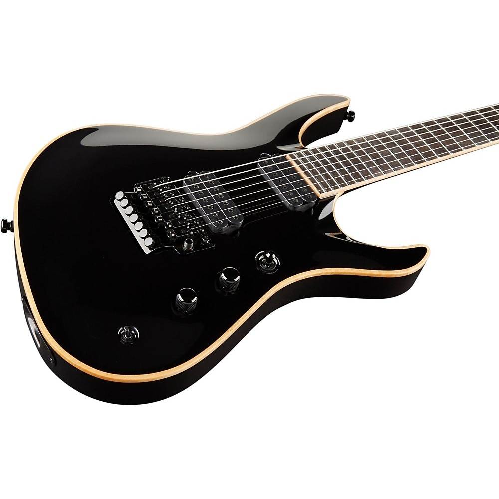 Jackson USA Chris Broderick Soloist 7-String Electric Guitar Black Ebony Fingerboard