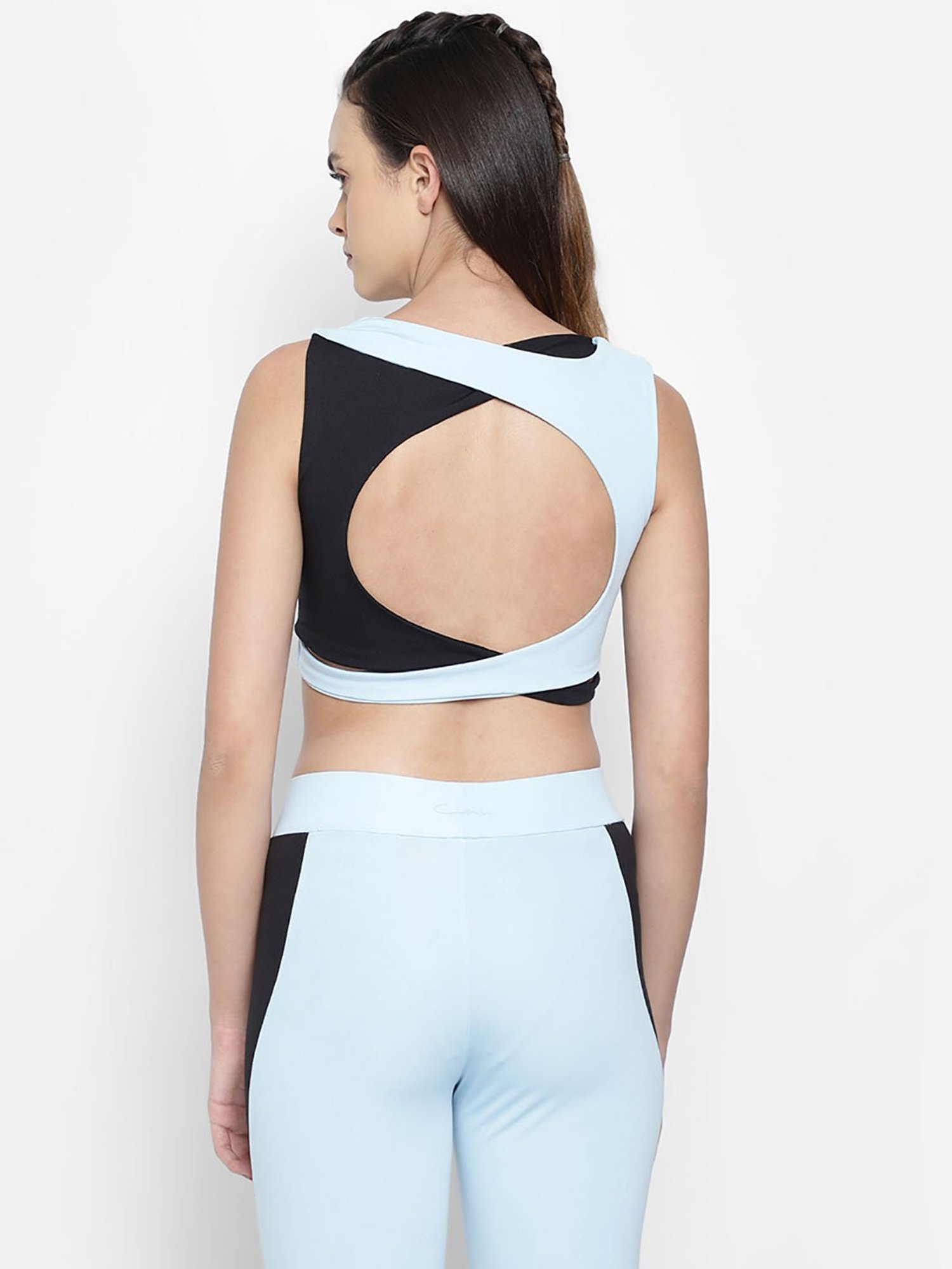Clovia Blue Regular Fit Crop Top
