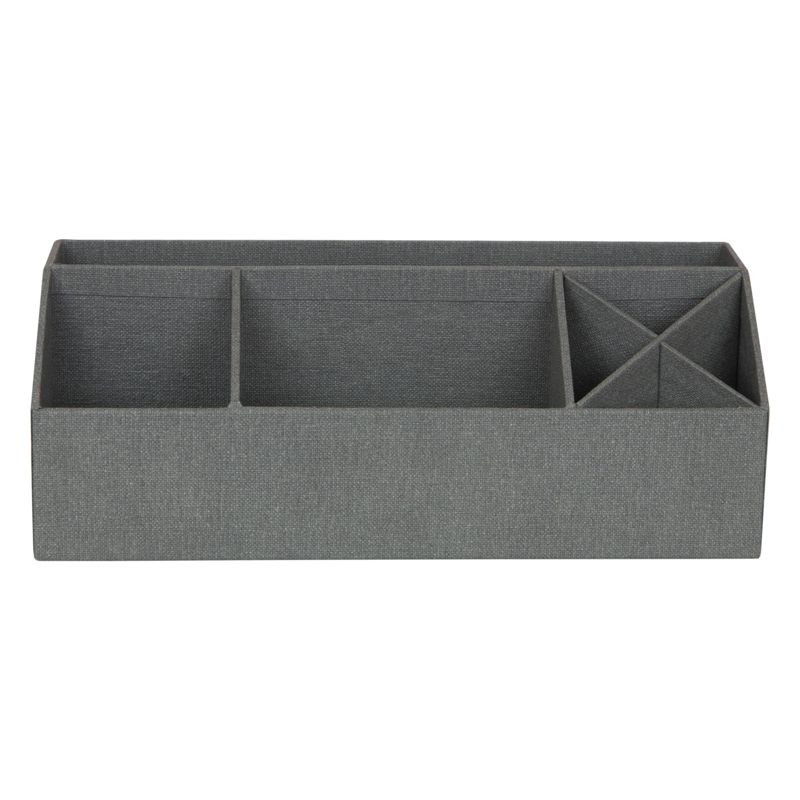 Elisa Canvas Desk Organizer Gray - Bigso Box of Sweden