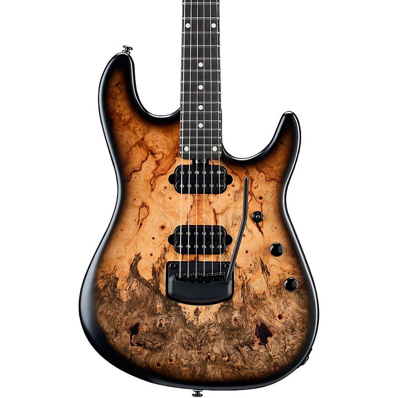 Ernie Ball Music Man Jason Richardson 6 String Electric Guitar with Black Hardware Buckeye Burl