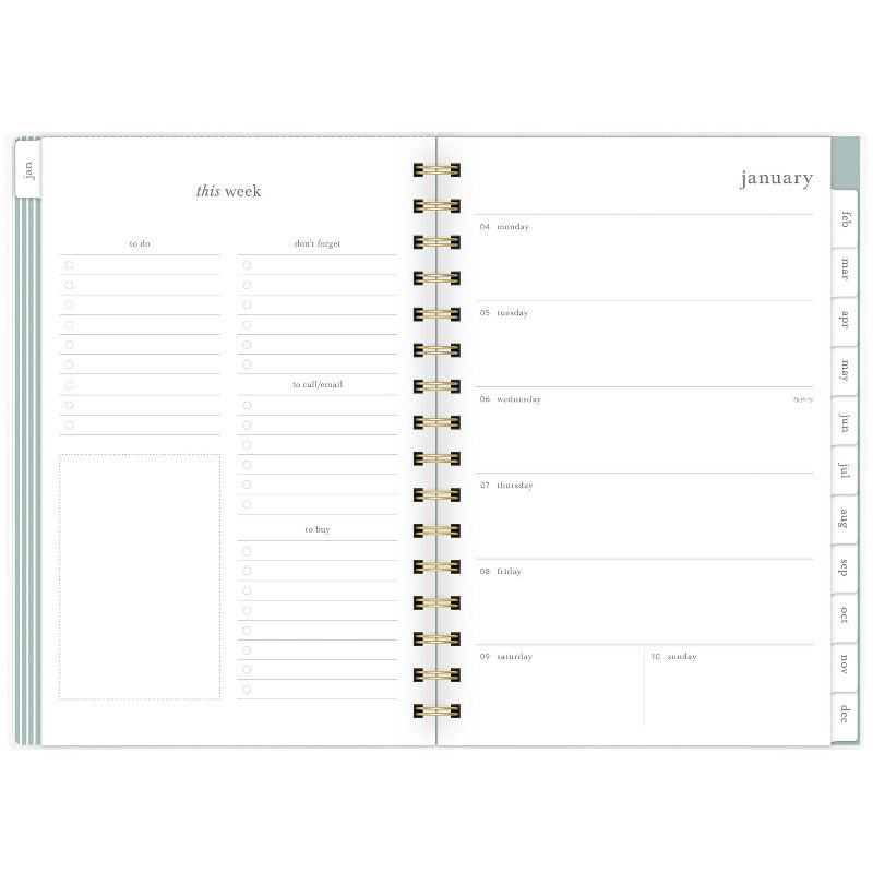 2021 Planner 8.5" x 5.875" Poly WB Green - Sugar Paper™